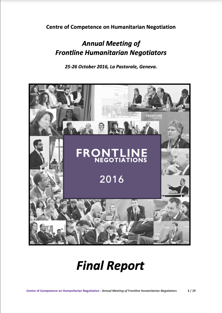 Rapport de la réunion annuelle 2016
