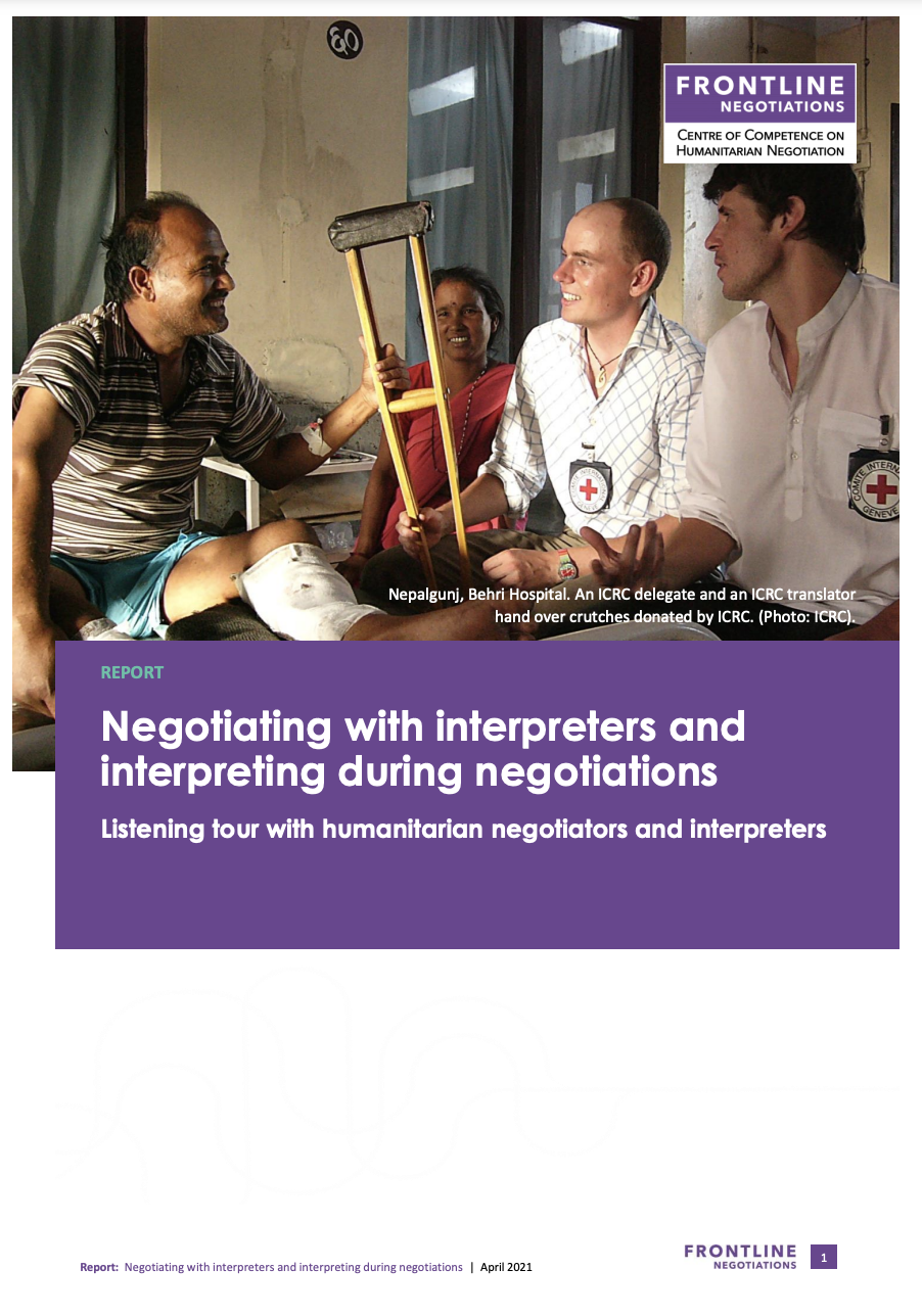 CCHN Négocier avec des interprètes et interpréter pendant les négociations