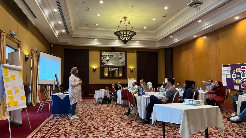 Humanitarians at the CCHN Peer Workshop in Gaza.
