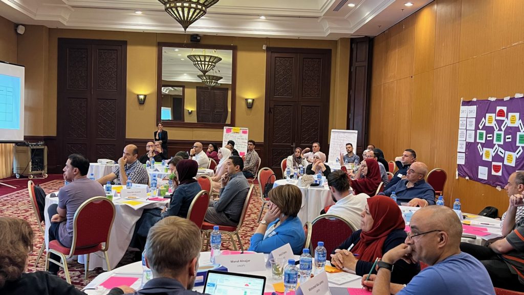 Humanitarians at the CCHN Peer Workshop in Gaza.