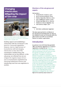 Middle East Think Tank short report on mitigating the impact of turnover