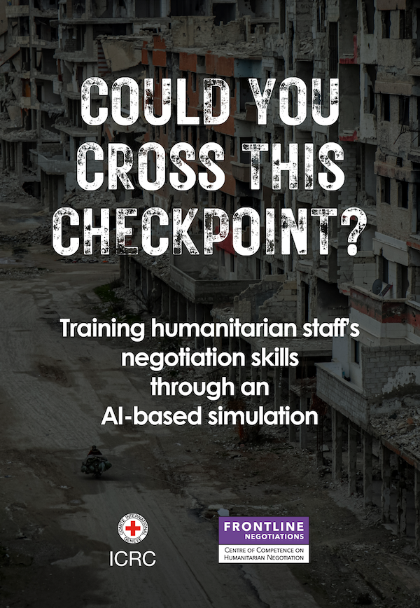 Could you cross this checkpoint? - AI negotiation simulation poster